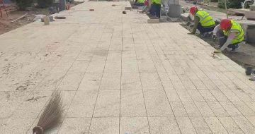 鄂尔多斯黄金麻荔枝面地铺案例