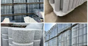 鄂尔多斯 芝麻白花岗岩挡车柱、隔离柱多少钱