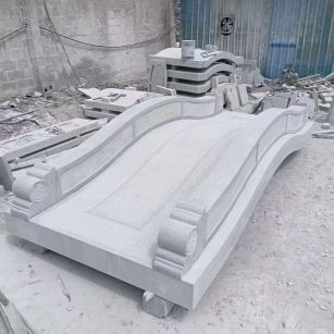 鄂尔多斯 芝麻灰花岗岩园林景观 小石桥